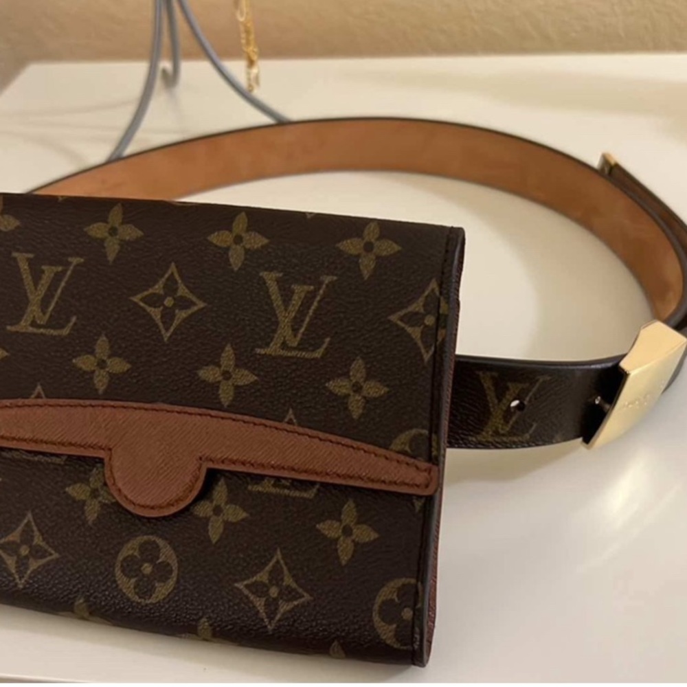 Louis Vuitton Monogram Belt Bag in Brown and Tan